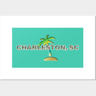 Charleston SC - Palmetto trees lettering Posters and Art